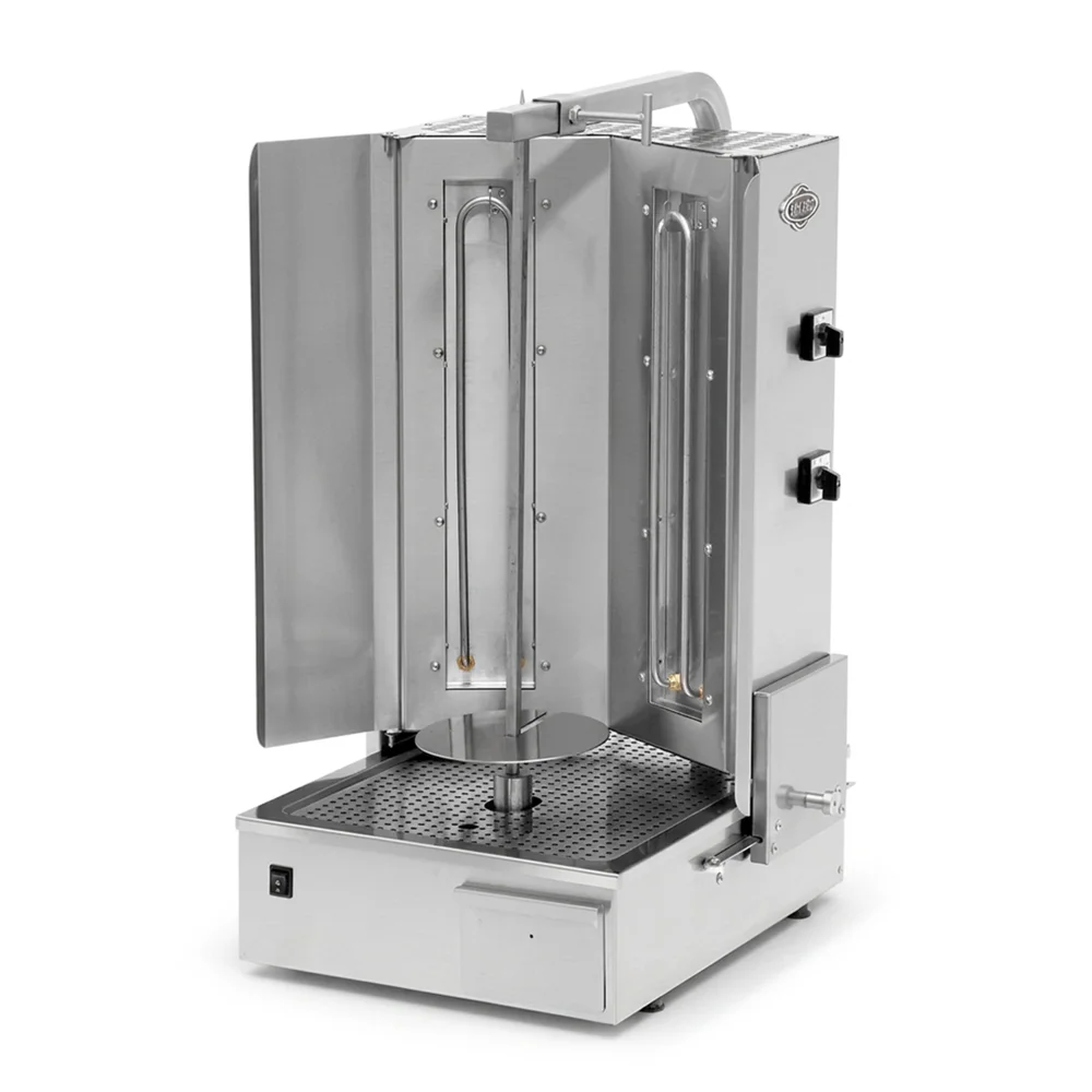 Pegasus V2C-4KE 19" Electric Vertical Gyro Machine, Heavy Duty, 2 Columns, 100 lb Meat Capacity, 208V, 3 Phase - Vega Series