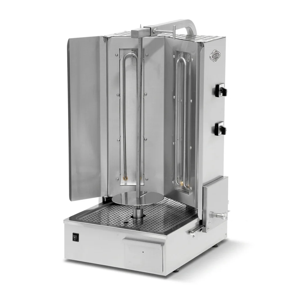 Pegasus V2C-5KE 19" Electric Vertical Gyro Machine, Heavy Duty, 2 Columns, 130 lb Meat Capacity, 208V, 3 Phase - Vega Series