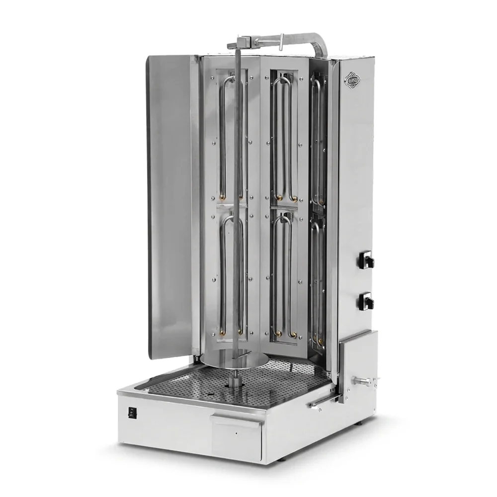 Pegasus V3C-9KE 28" Electric Vertical Gyro Machine, Heavy Duty, 3 Columns, 220 lb Meat Capacity, 208V, 3 Phase - Mega Series