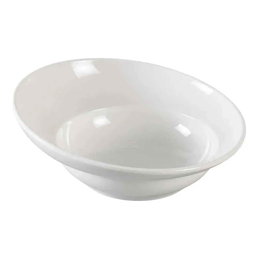 Yanco China white melamine Venice sheer salad bowl, ideal for serving fresh salads while adding beauty, durability, and refined style.