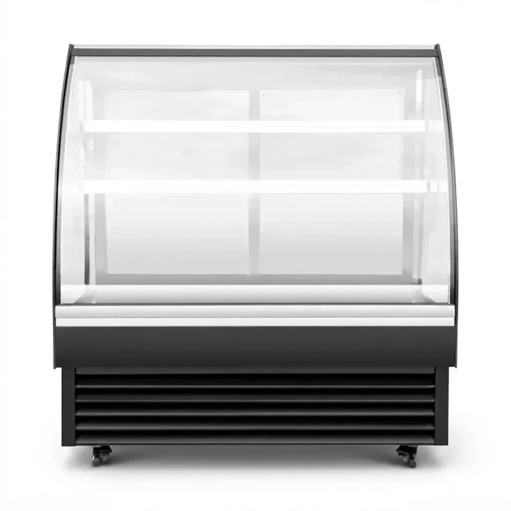 Frigomax Series 61.4" Dry and Refrigerated Bakery Display Case, Glass Door, 16.4 cu. ft., Black, 110V