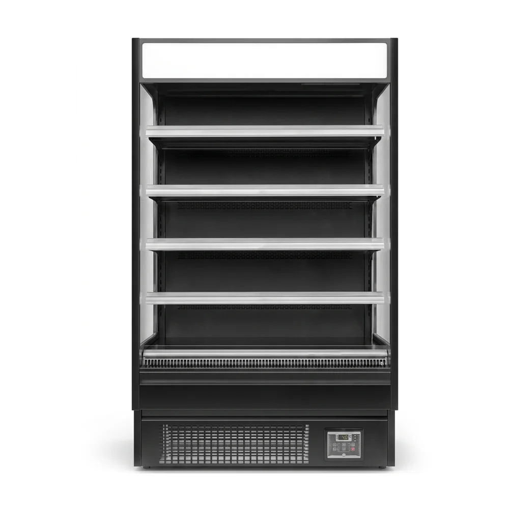 Frigomax Series 39.4" Air Curtain Merchandiser, 32.7 cu. ft., Black, 110V