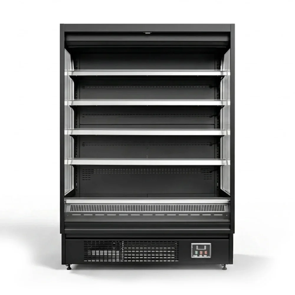 Frigomax Series 51.8" Air Curtain Merchandiser, 37.1 cu. ft., Black, 110V