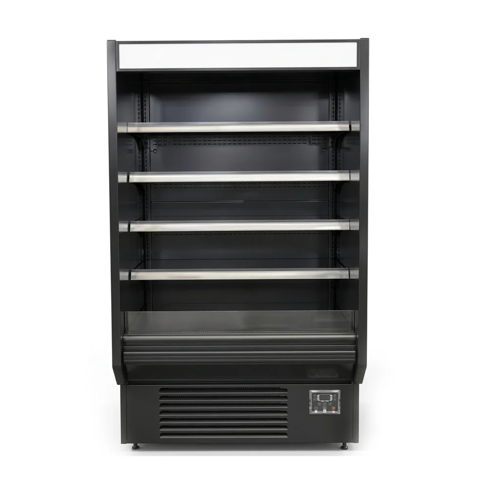 Frigomax Series 51.8" Air Curtain Merchandiser, 30.5 cu. ft., Black, 110V, Canopy