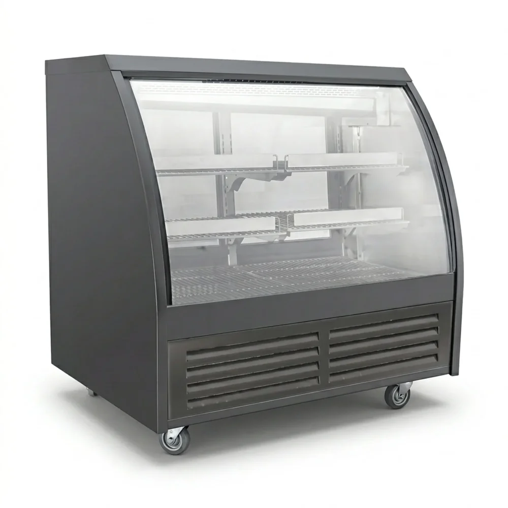 Frigomax Series 59.1" Meat & Deli Case, Glass Door, 19.9 cu. ft., Black, 110V