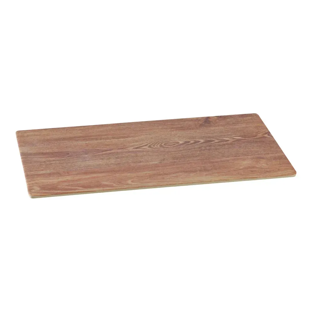 Yanco China brown rectangular wooden trays with smooth surface, perfect for serving meals, snacks, or desserts with elegance.