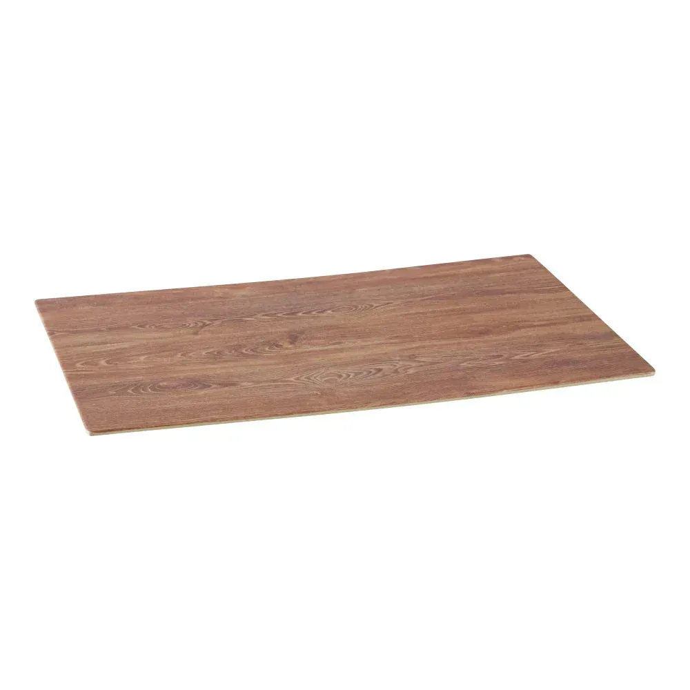 Yanco China compact brown wooden tray, ideal for serving intimate meals, snacks, or desserts while adding a cozy, inviting touch.