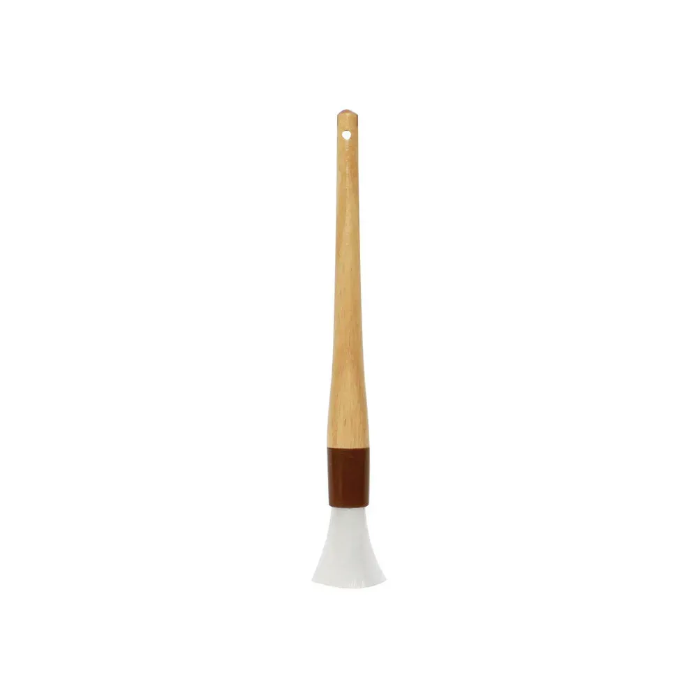 Thunder Group WDPB006N 1" Round Pastry Brush Nylon Bristles, Brown Plastic Ferrule, Wood Handle