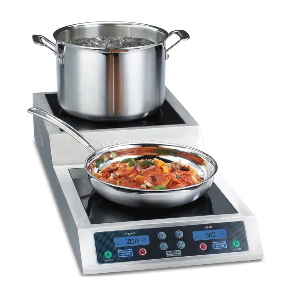 Waring WIH800 13" Electric Double Induction Range with Step Up, 208/240V, 3600W