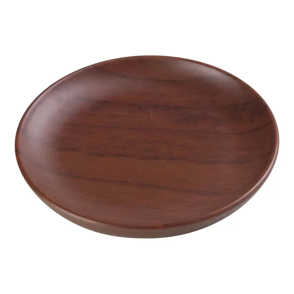 Yanco China round dinner plate with chic wood-grain finish, perfect for desserts, starters, or small portions with elegant style.