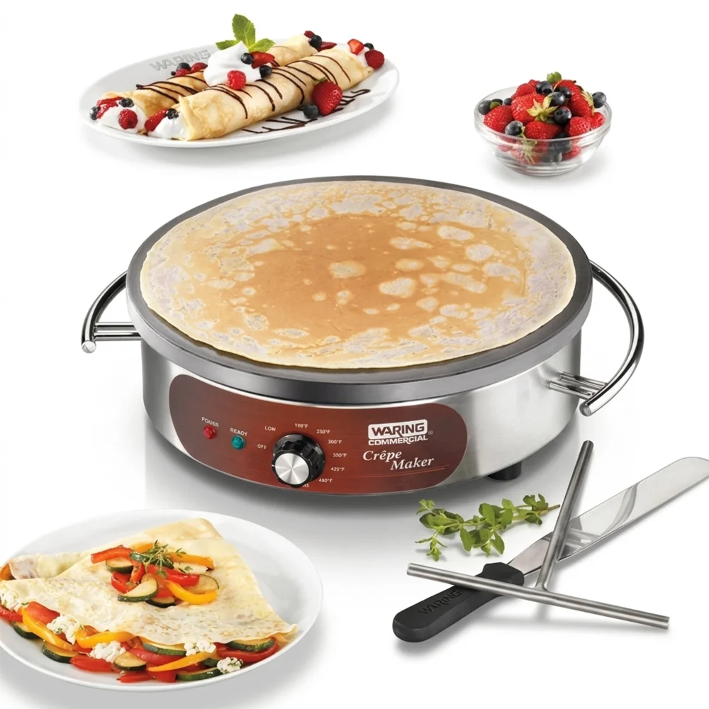 Waring WSC160 16" Electric Crepe Maker, 1 Burner, Thermostatic Control, 120V, 1800W
