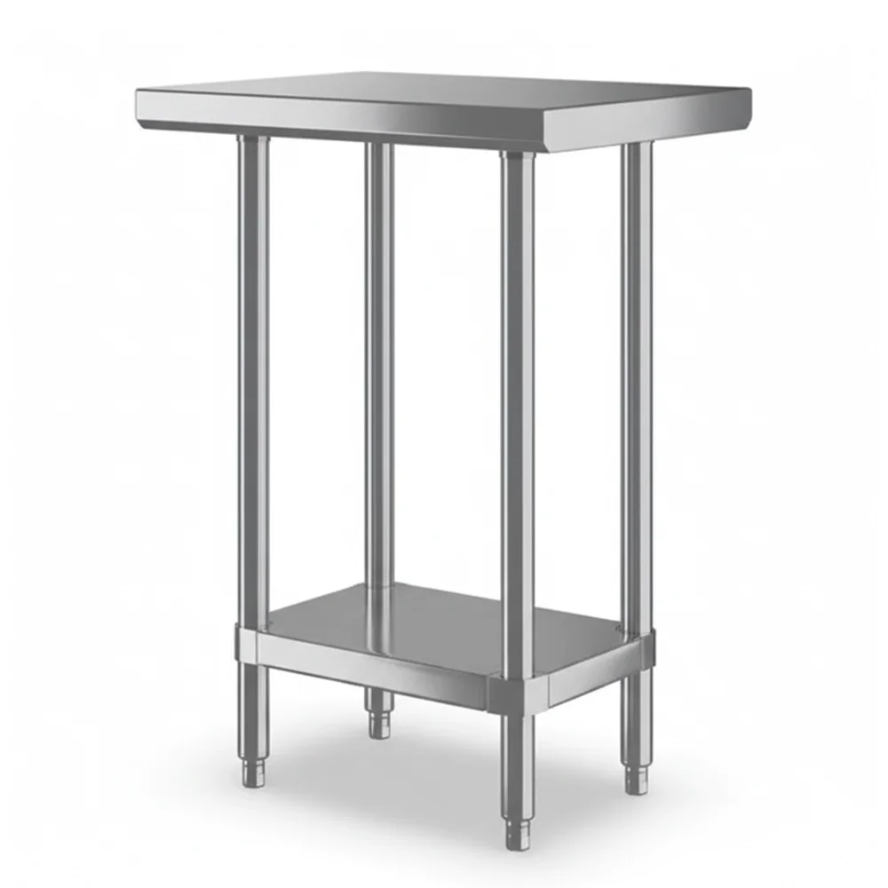 18" x 24" 16-Gauge Commercial Work Table with Undershelf, 304 Stainless Steel