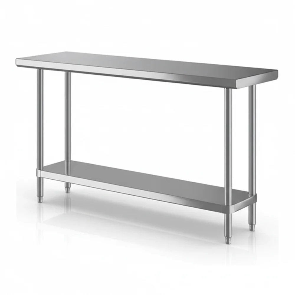 18" x 60" 16-Gauge Commercial Work Table with Undershelf, 304 Stainless Steel