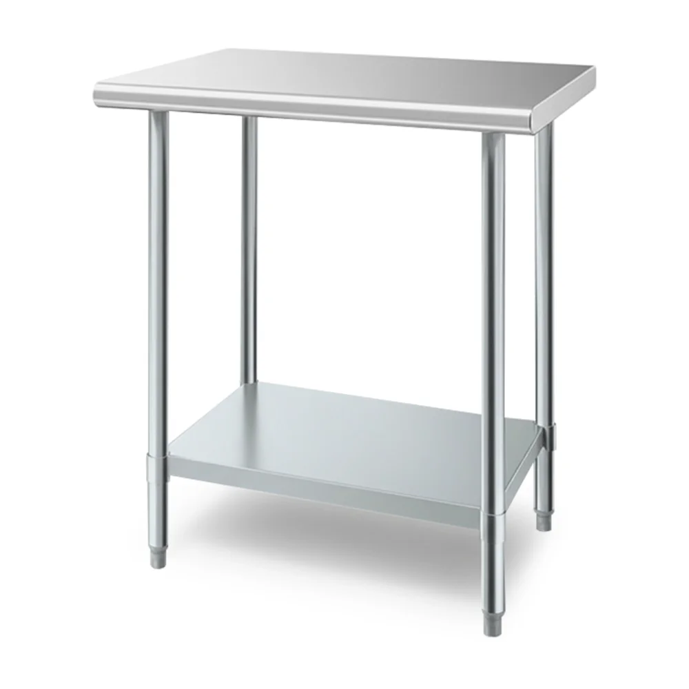 24″ × 30″ 18 Gauge Work Table with Undershelf, 430 Stainless Steel
