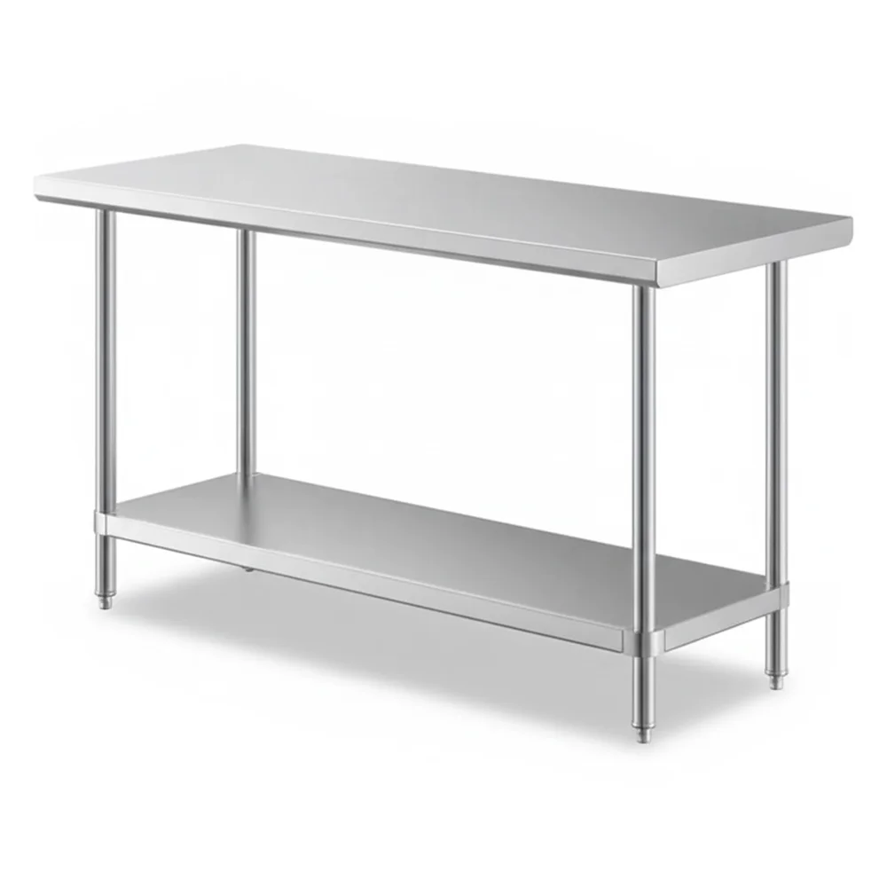 24" x 60" 16-Gauge Commercial Work Table with Undershelf, 304 Stainless Steel
