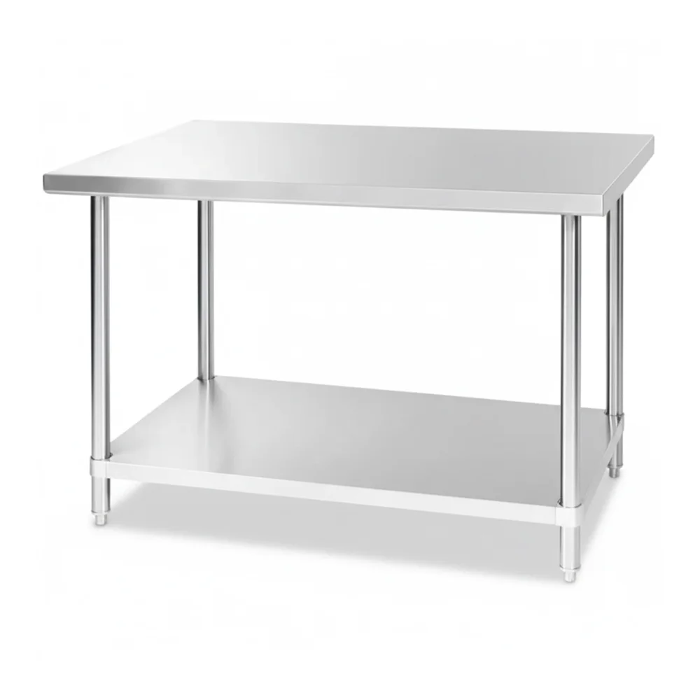 30" x 48" 16-Gauge Commercial Work Table with Undershelf, 304 Stainless Steel