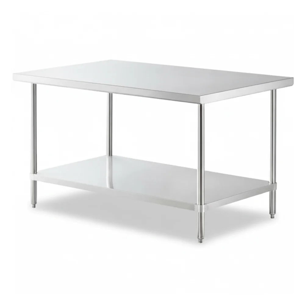 36" x 60" 16 Gauge Commercial Work Table with Undershelf, 304 Stainless Steel
