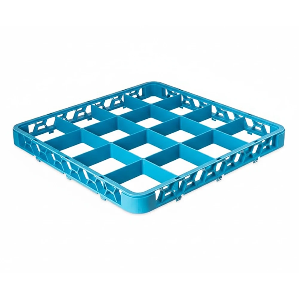 ChefPro Series 16 Compartment Divided Glass Rack Extender, 1.78 in, Blue