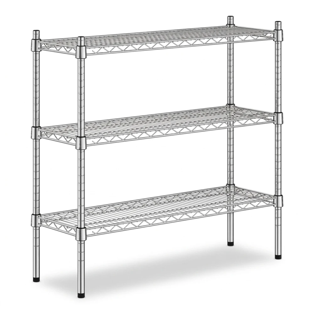 12" x 36" x 34" NSF Chrome 3-Shelf Kit with 34" Posts