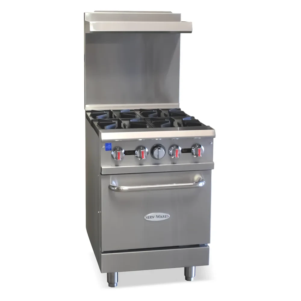 Serv-Ware SGR-4B 24" Restaurant Range, Natural Gas, (4) Burners, (1) Oven