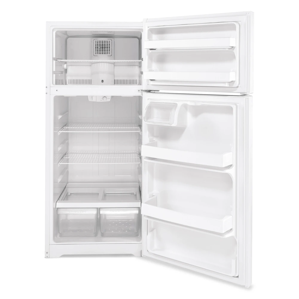 GE GTE17DTNRWW 28" Top Freezer Refrigerator, 16.6 Cu. Ft., White
