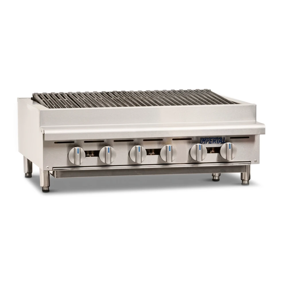 Imperial Range IRB‐48 48" Gas Charbroiler, 8 Burners, 120,000 BTU