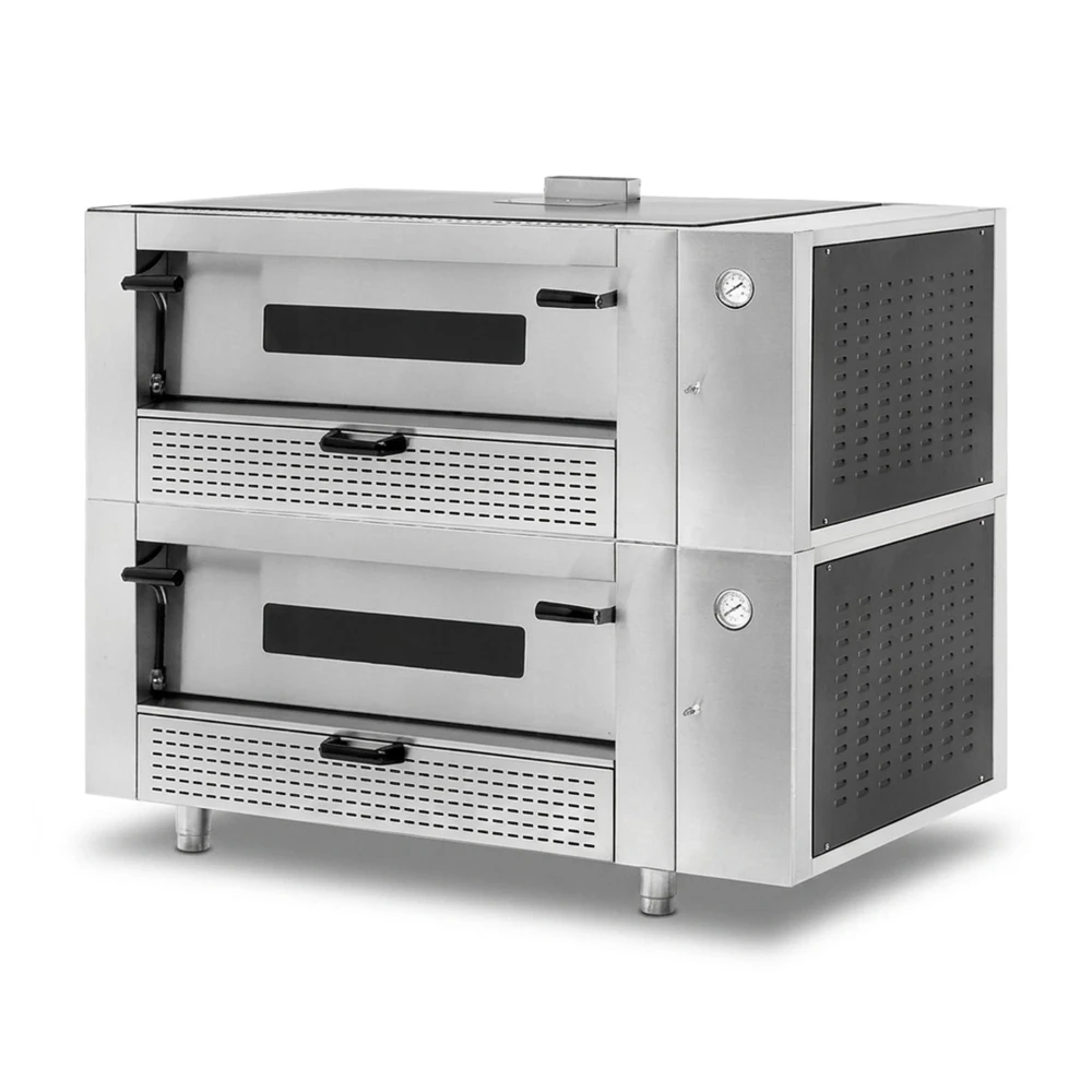 Pegasus MS45G-2 Melstone Series 44" Natural Gas Double-Deck Countertop Pizza Oven, 110,000 BTU