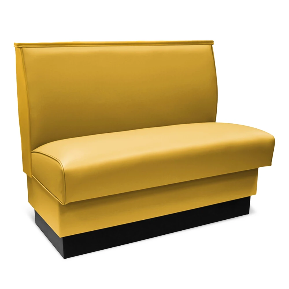 Chefpro Series 45-1/2″ x 36″ Plain Single Back Fully Upholstered Booth, Yellow