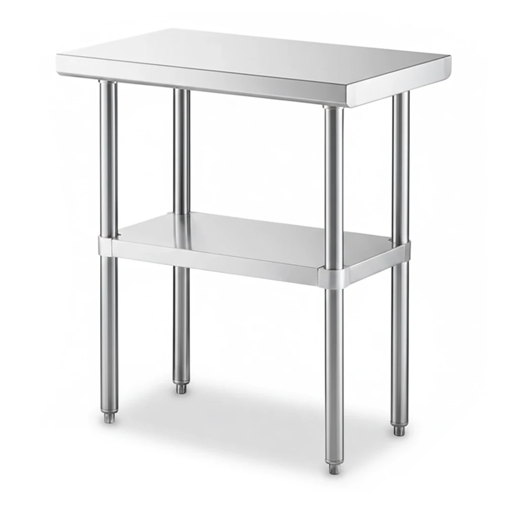 18" x 36" 16-Gauge Commercial Work Table with Undershelf, 304 Stainless Steel