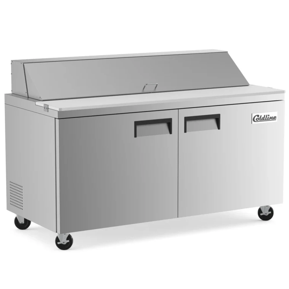 ChillCore Series 60" Bain Marie Sandwich Prep Table Refrigerator, 20 Cu.ft, 15 Pans