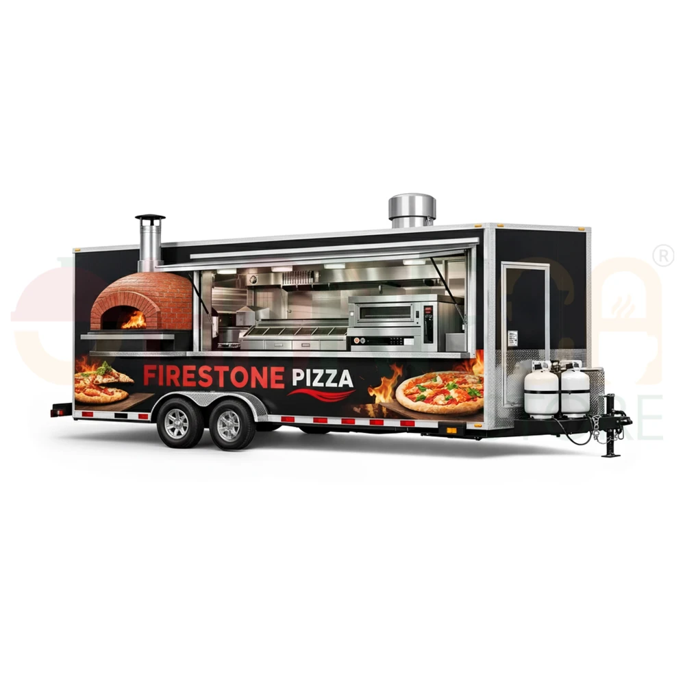 FireStone™ 16 FT Pizza Trailer – Fully Equipped Mobile Pizza Kitchen (Wood-Fired / Gas / Conveyor Options)
