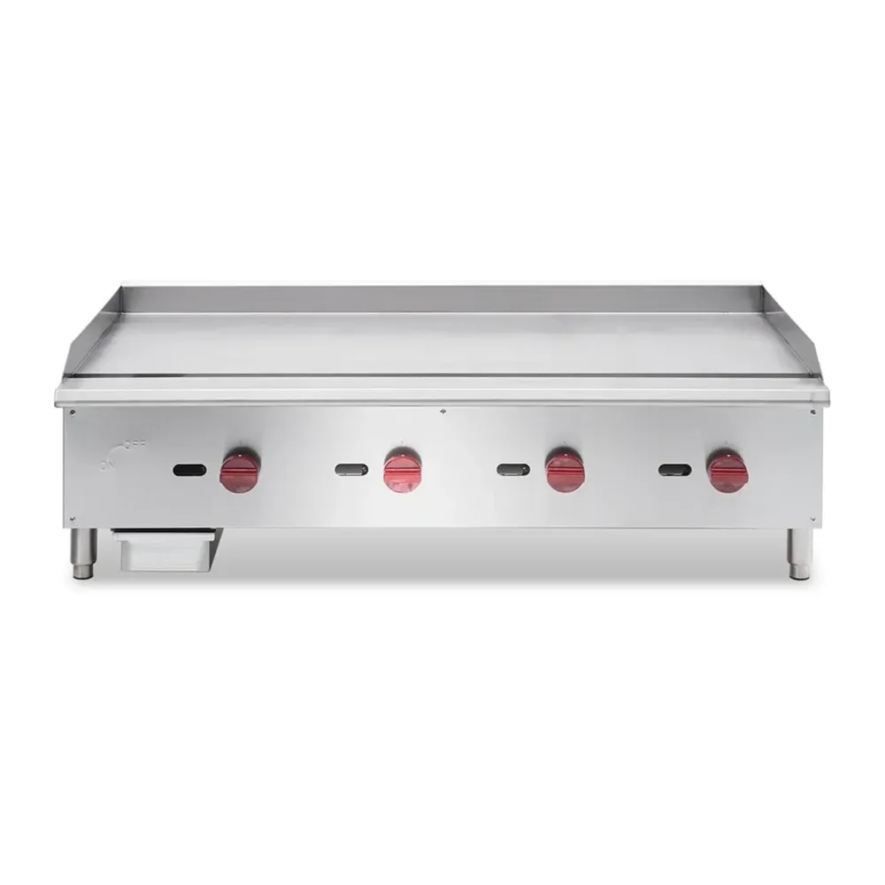 Platinum Flame Series 48" Countertop Gas Griddle, 4 Burners, 120,000 BTU - Convertible