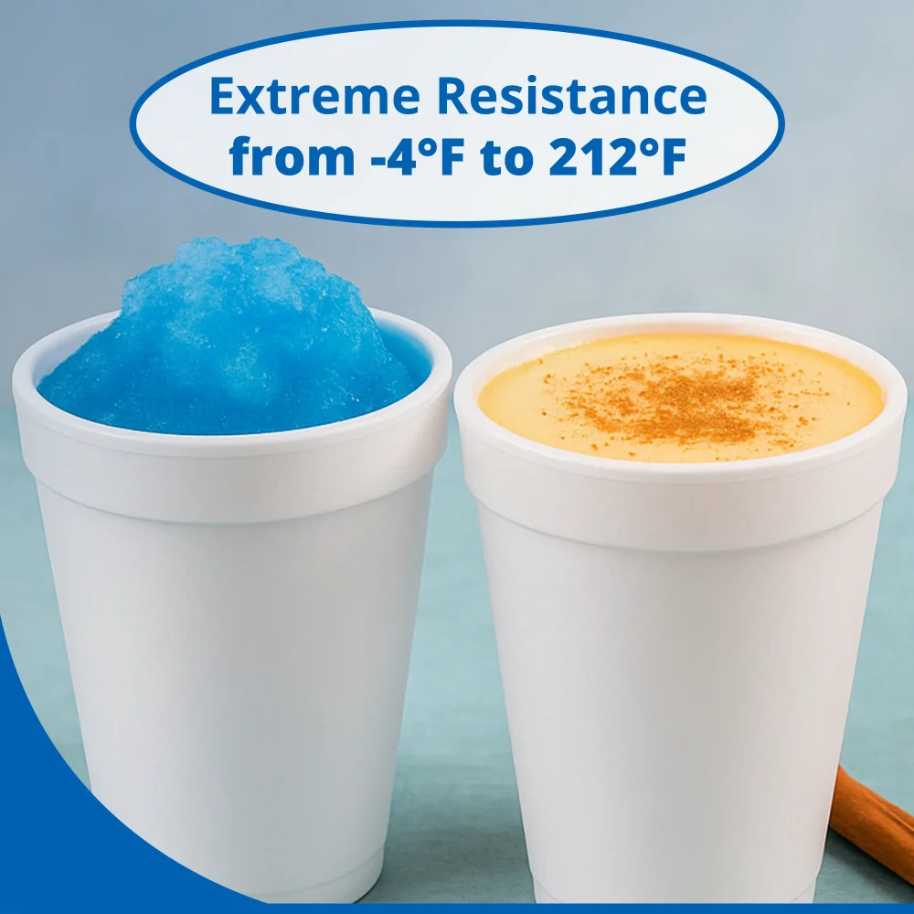 Dart 12J12 12 oz Foam Cup, White, 1000/Case