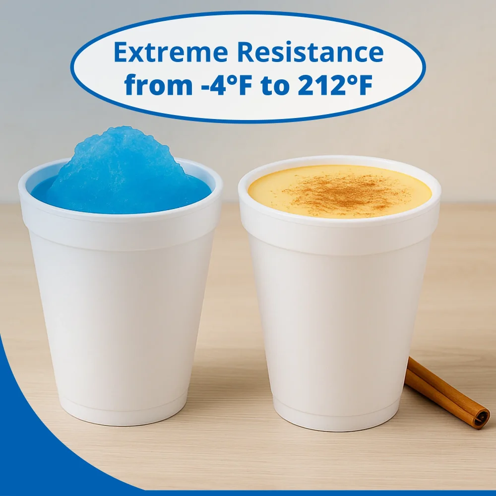 Dart 16J16 16 oz Foam Cup, White, 1000/Case