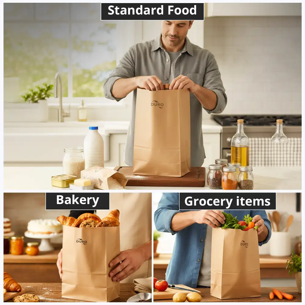 Duro 6 lb. Natural Kraft Paper Bag, Brown, 6" x 11", 500 Bags/Case