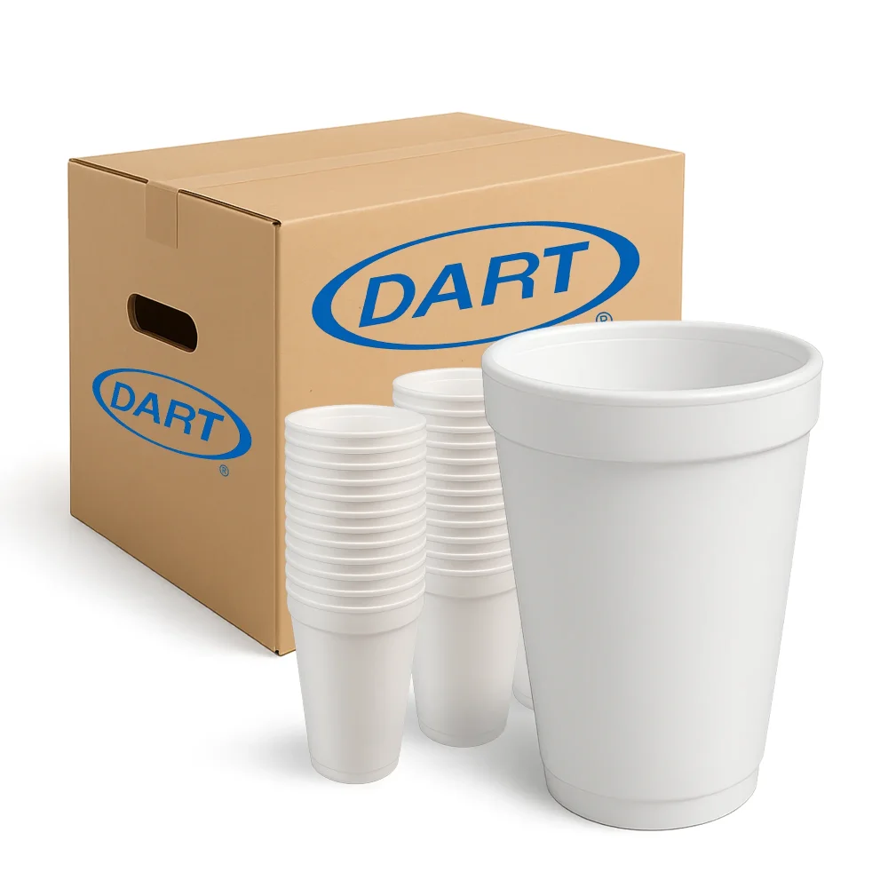 Dart 20J20 20 oz Foam Cup, White, 500/Case