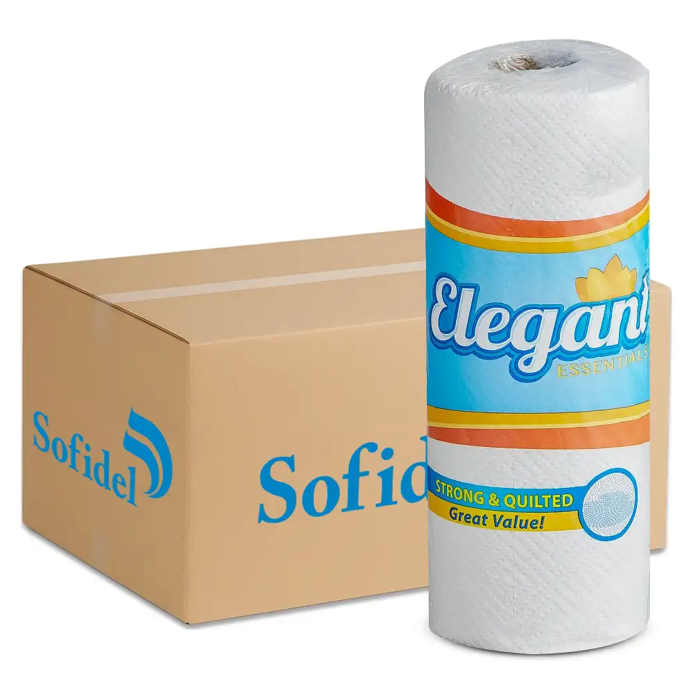 Sofidel Heavenly Soft Kitchen Towel Roll, 8 x 11 in, 2-Ply, 250 Sheets per Roll, 12 Rolls/Case