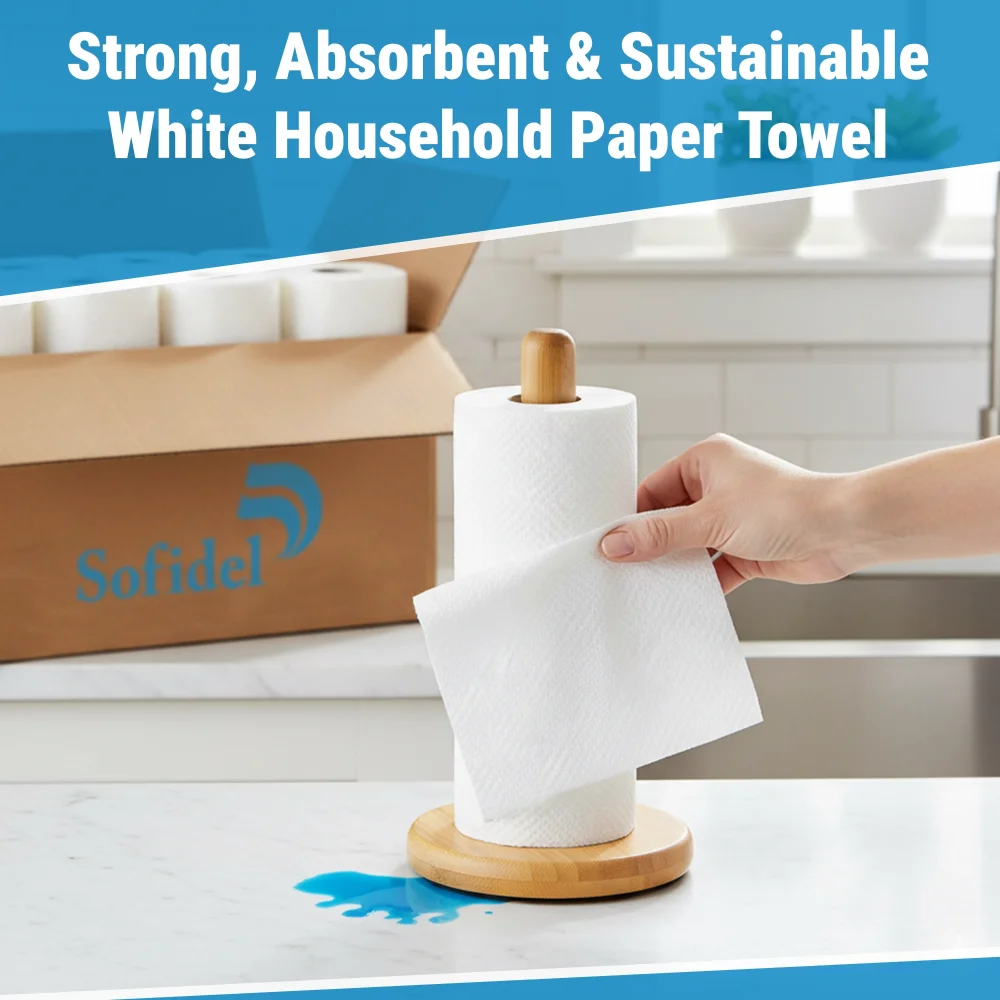 Sofidel Heavenly Soft Kitchen Towel Roll, 8 x 11 in, 2-Ply, 250 Sheets per Roll, 12 Rolls/Case