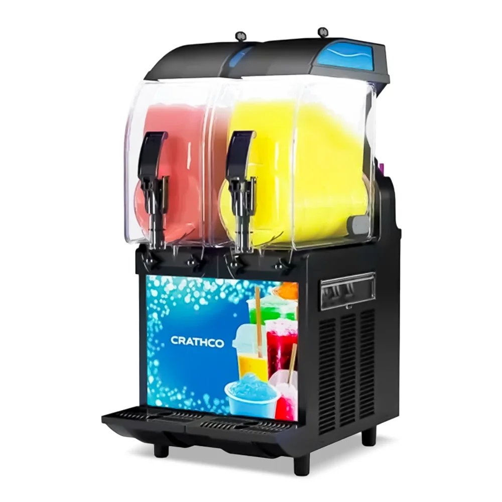 Crathco I-PRO 2M Granita / Slushy / Frozen Beverage Dispenser, Double 2.9 Gallon Bowls, Manual Control, 115V