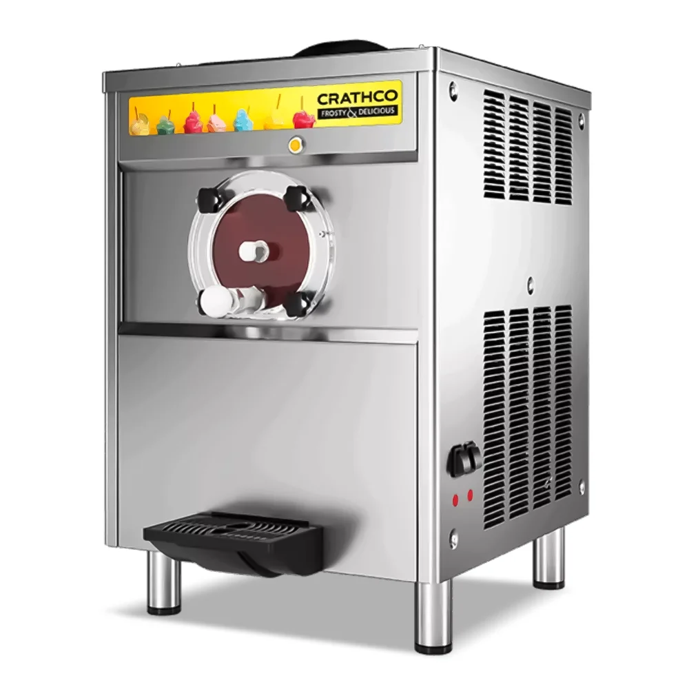 Crathco CR2511 Barrel Freezer Dispenser, 8.4-Quart Freezing Cylinder, 21-Quart Hopper, 208V