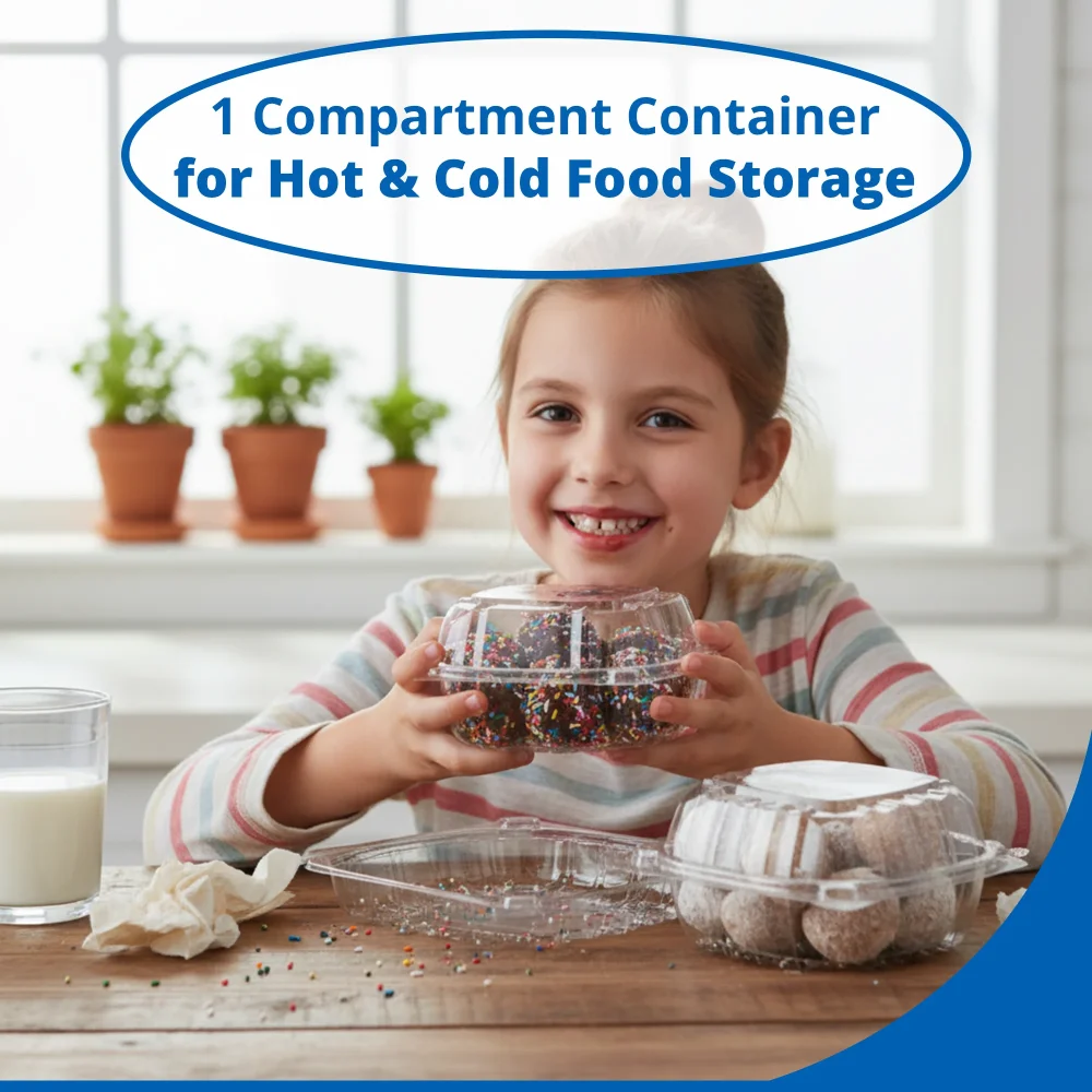 Dart C57PST1 Clearseal Plastic Take Out Container with Hinged Lid, 6" x 5.8" x 3", 500/Case