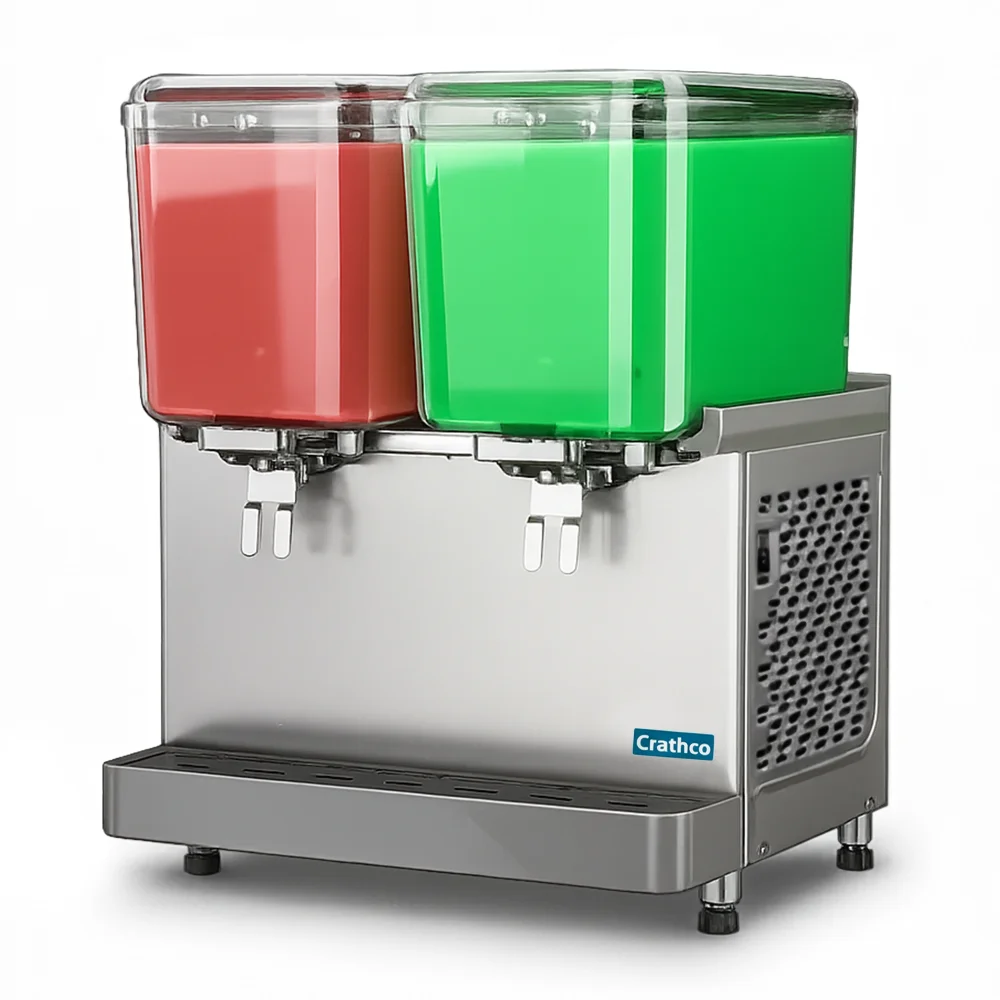 Crathco SR-25-16 Classic Pro Bubbler Refrigerated Beverage Dispenser, Double 4.75 Gallon Bowls, 120V