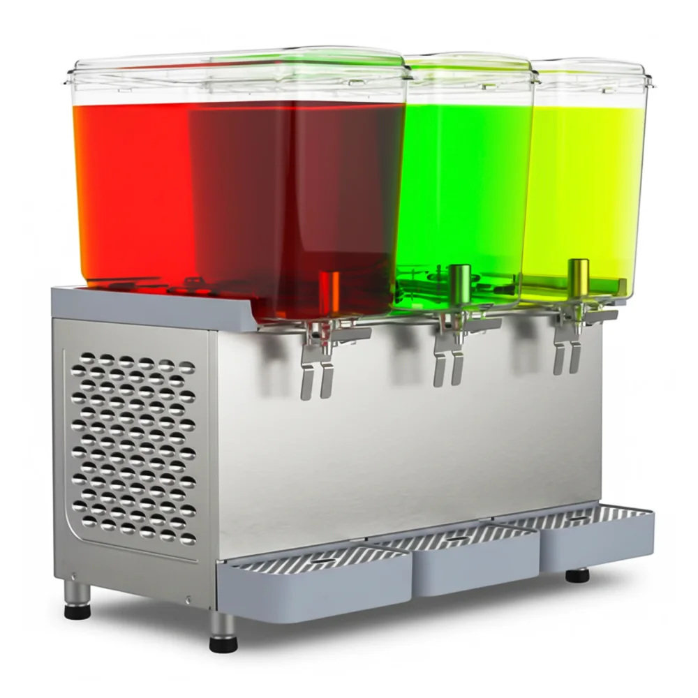 Crathco SR-35-16 Classic Pro Bubbler Refrigerated Beverage Dispenser, Triple 4.75 Gallon Bowls, 120V