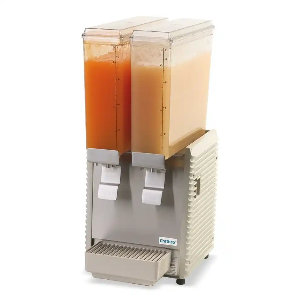 Crathco E-29-4 Classic Bubbler Refrigerated Beverage Dispenser, Double 2.4 Gallon Bowls, 120V