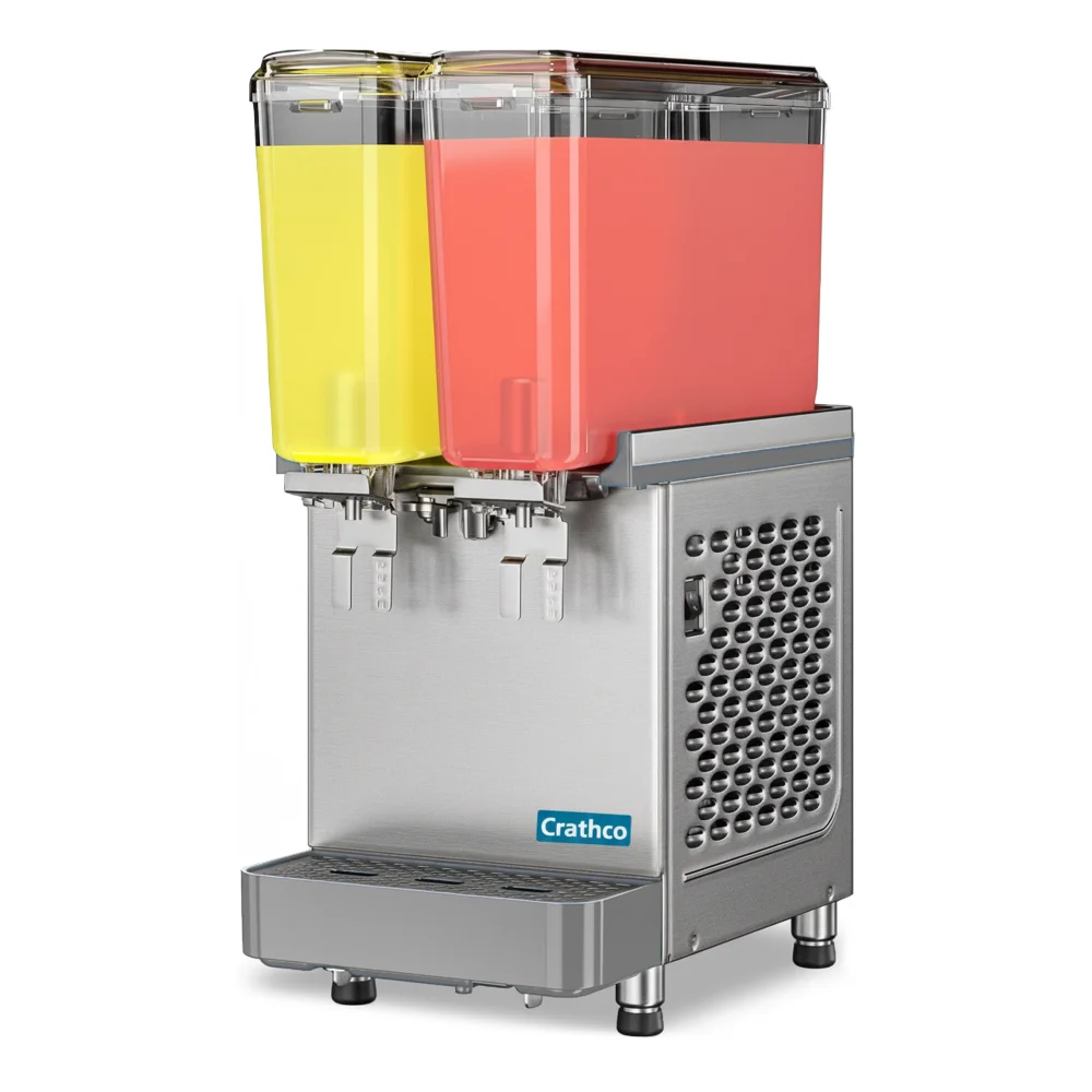 Crathco SR-2E-16 Classic Pro Bubbler Refrigerated Beverage Dispenser, Double 2.4 Gallon Bowls, 120V