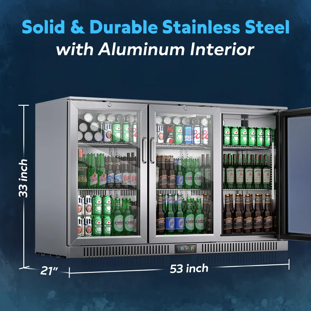 ChillCore Series 53" Back Bar Cooler, Holds (183) 12 oz Bottles, 1 Year Warranty