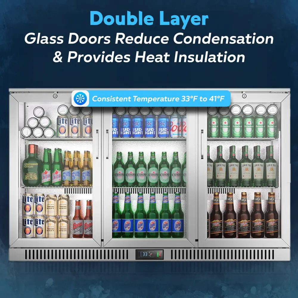 ChillCore Series 53" Back Bar Cooler, Holds (183) 12 oz Bottles, 1 Year Warranty