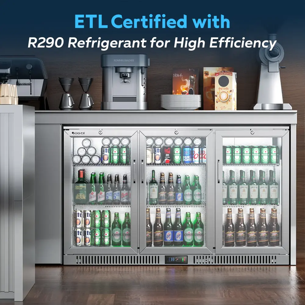 ChillCore Series 53" Back Bar Cooler, Holds (183) 12 oz Bottles, 1 Year Warranty