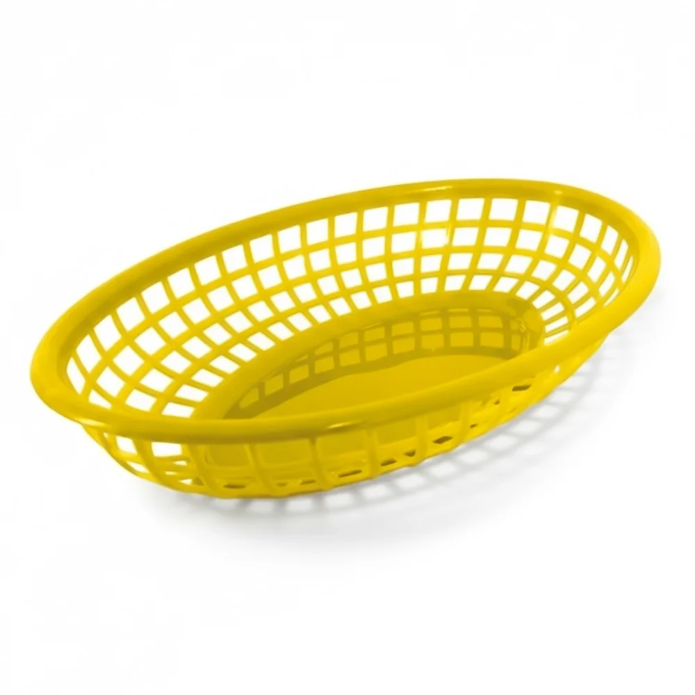 ChefCraft Series Fast Food Basket, Plastic, 10" x 7", Yellow