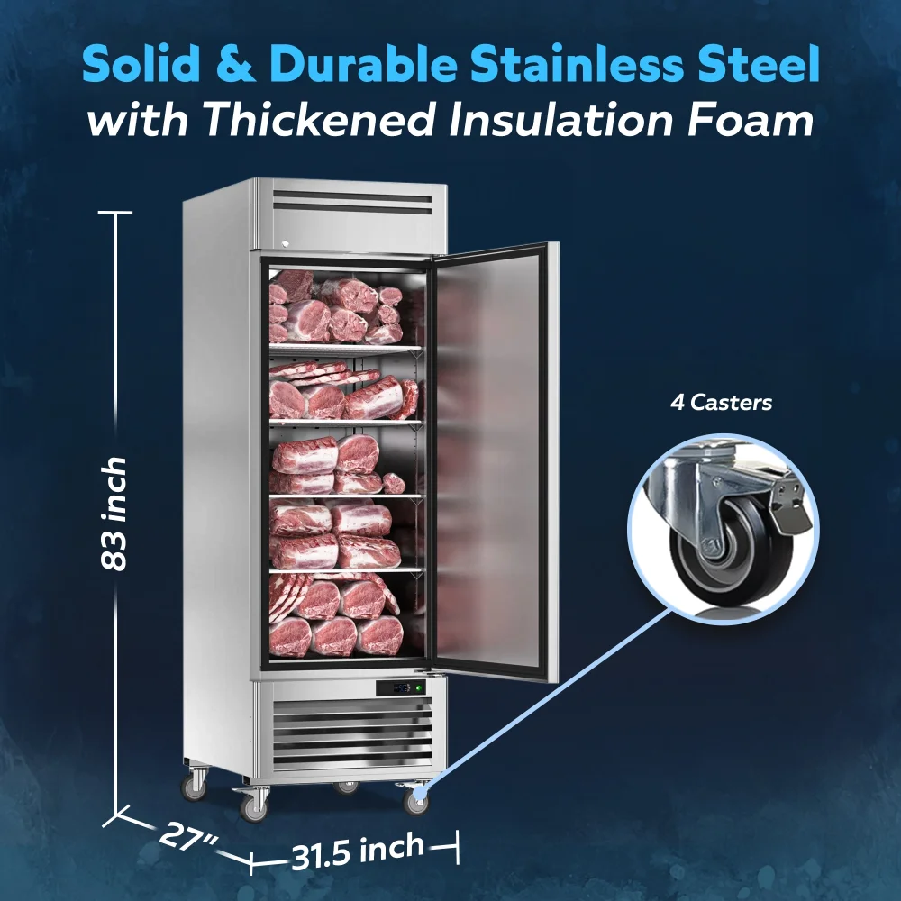 ChillCore Series 32" Reach-In Freezer, 1 Section, Stainless Steel, 1 Year Warranty